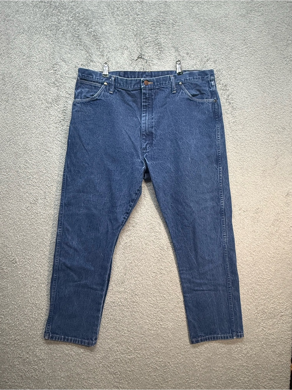 Wrangler Men's Cowboy Cut Slim Fit Jeans Wash Blue Denim